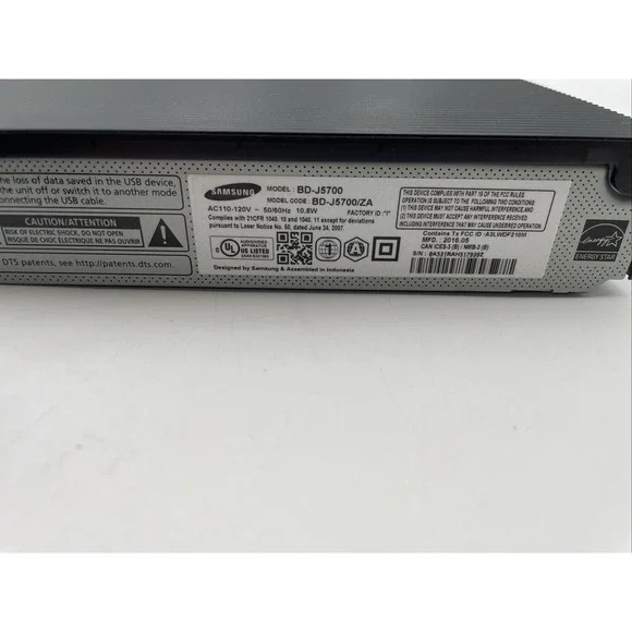 Samsung BD-J5700 Blu-ray & DVD Player Wi-Fi Streaming With HDMI Working W Remote